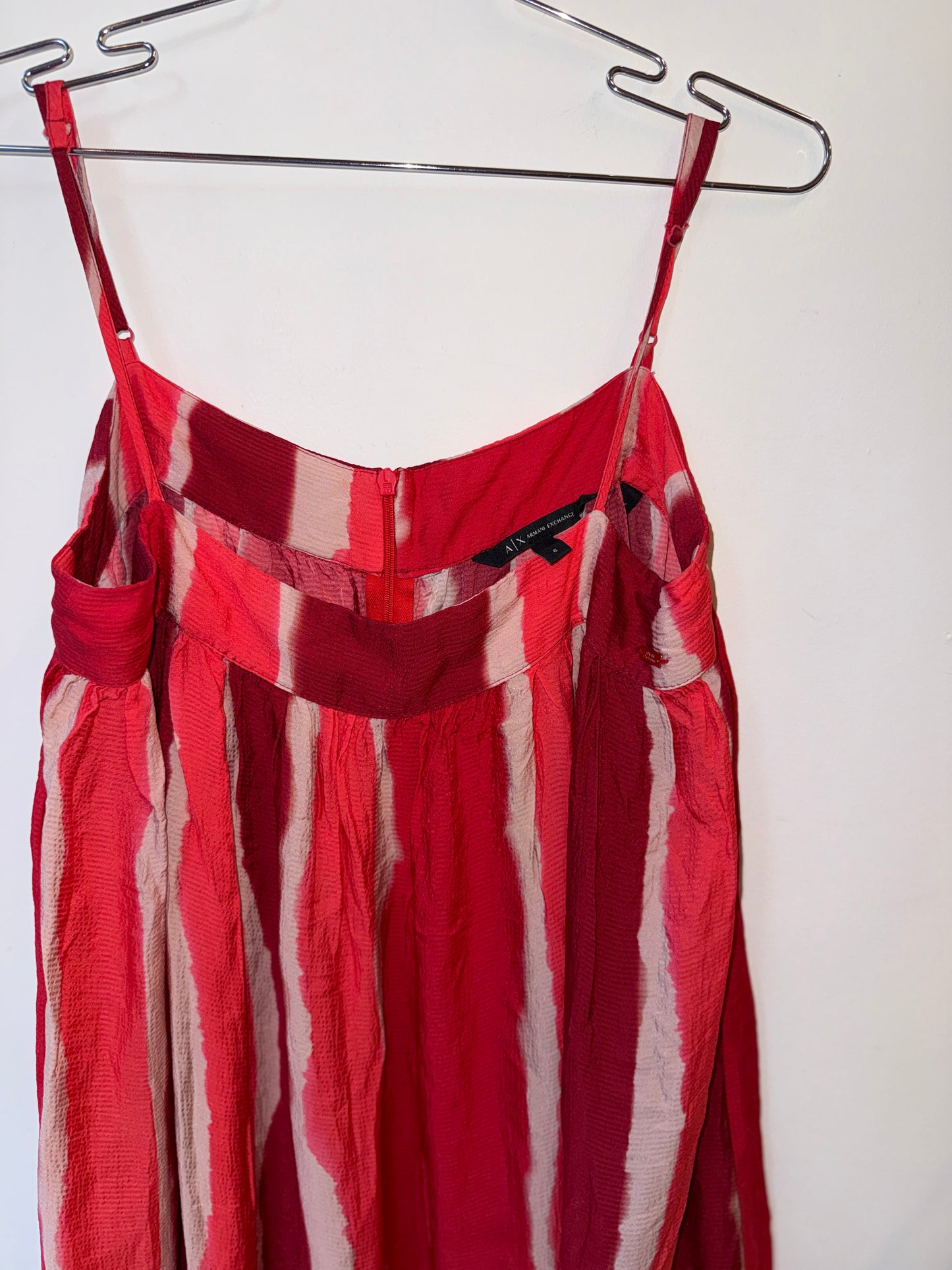 Armani Exchange Striped Draped Maxi Dress