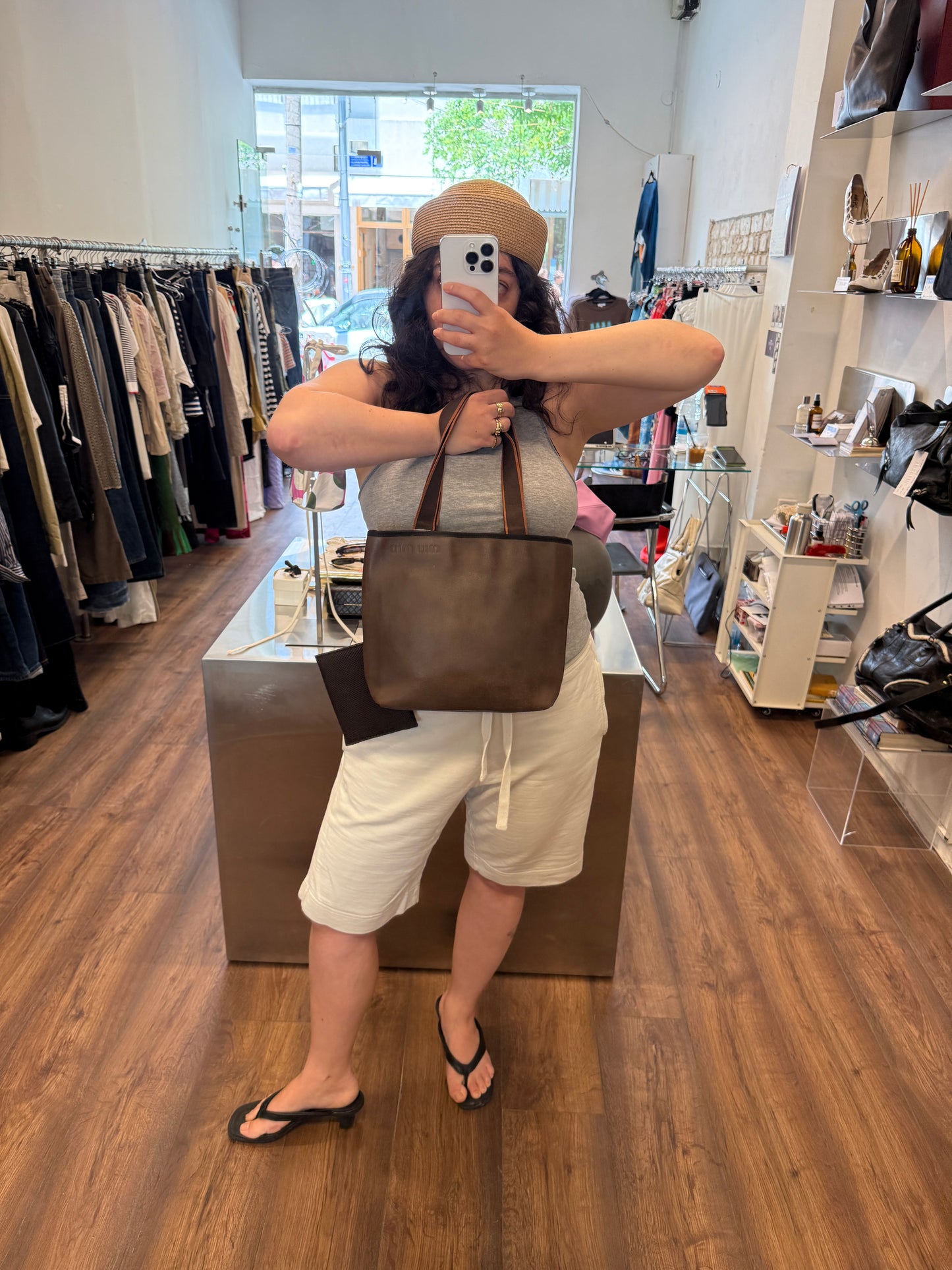 Miu Miu Leather Tote Bag c. 1999–2005