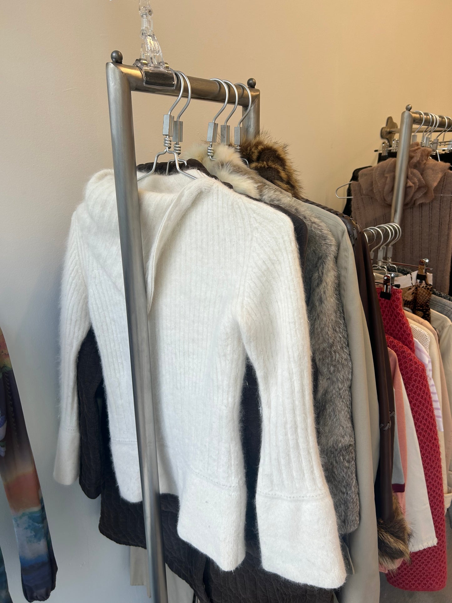 white mohair turtleneck sweater