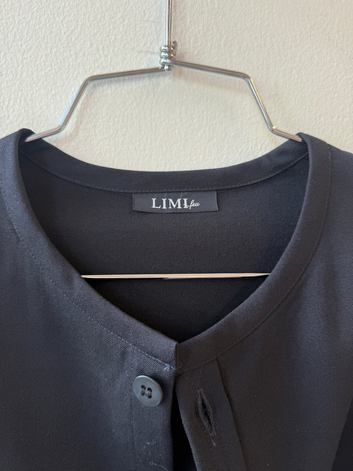 LIMI feu by Yohji Yamamoto Black Sculpted Wool Cardigan
