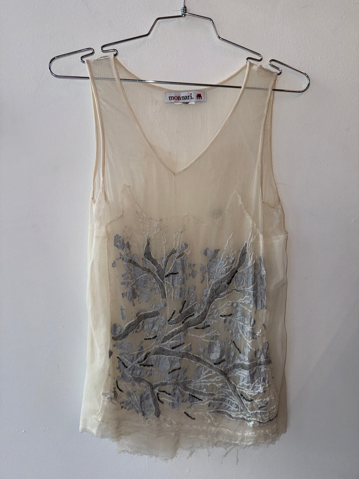 Monnari Sheer Embroidered Tank Top, 2000s