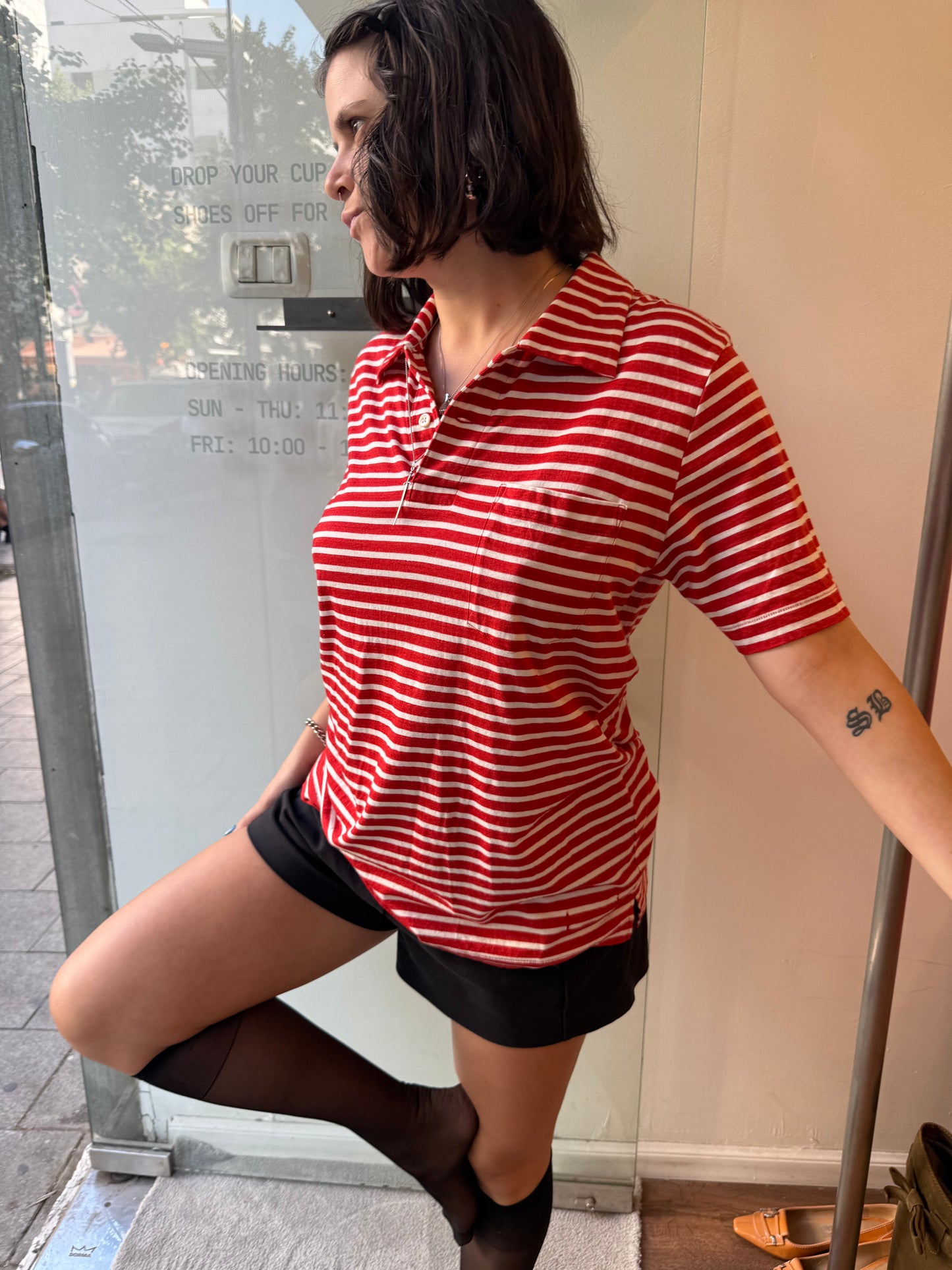 Number (N)ine Striped Polo Shirt