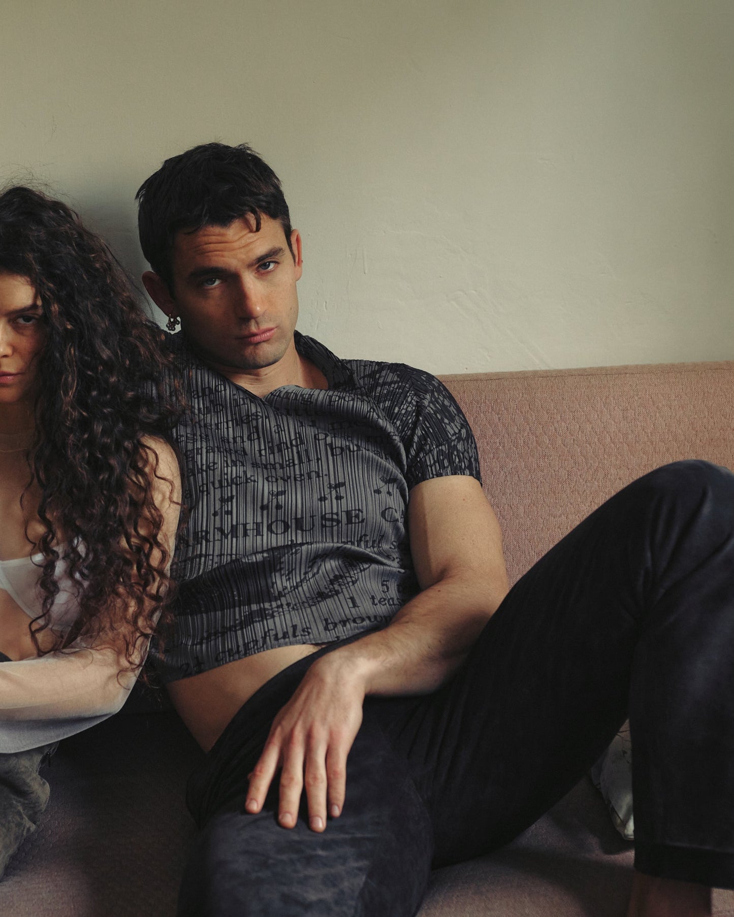 Pleats Please Issey Miyake Graphic Pleated Top 2000s