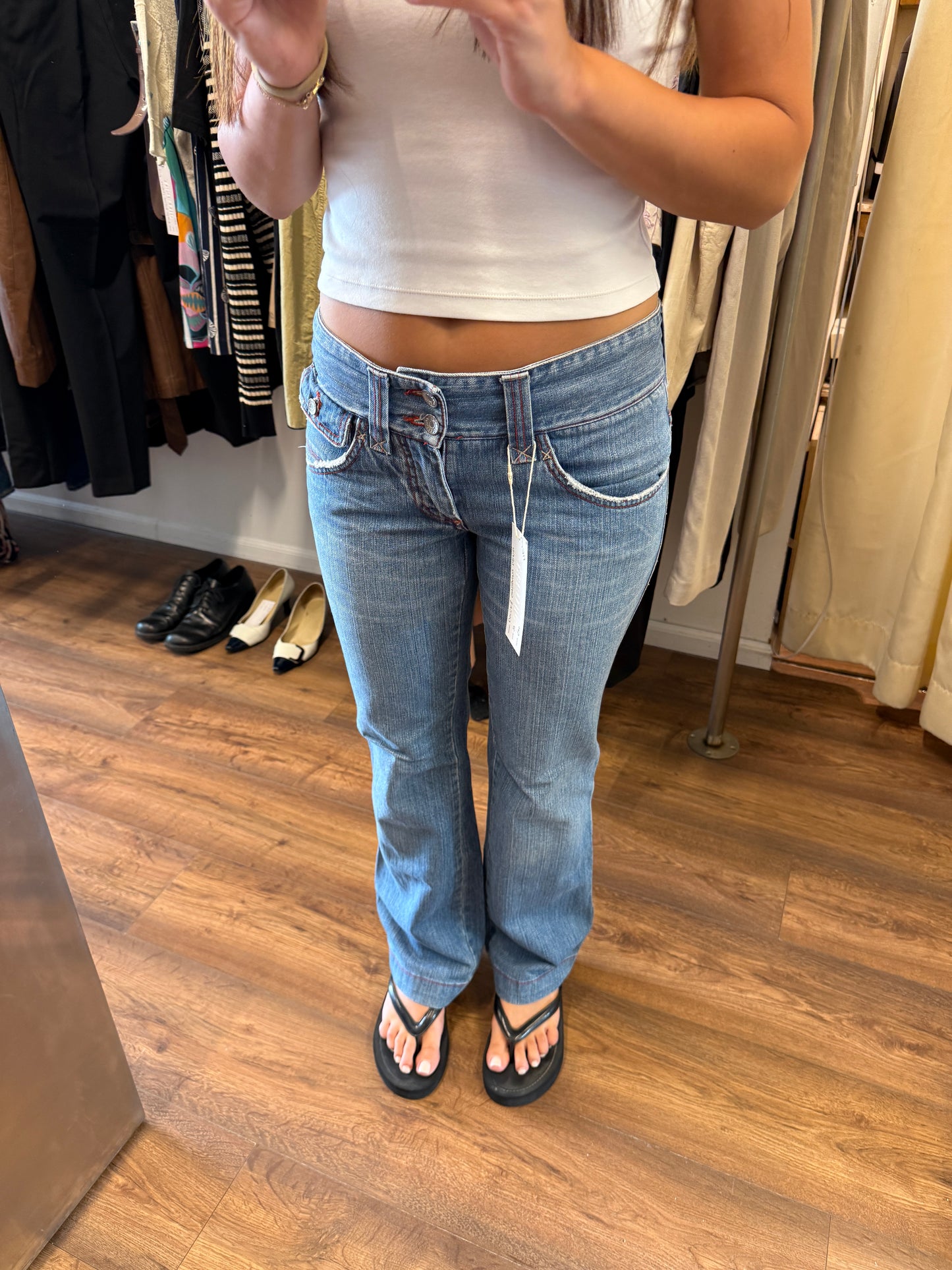 Early 2000s Dolce & Gabbana DG Low-Rise Flared Jeans