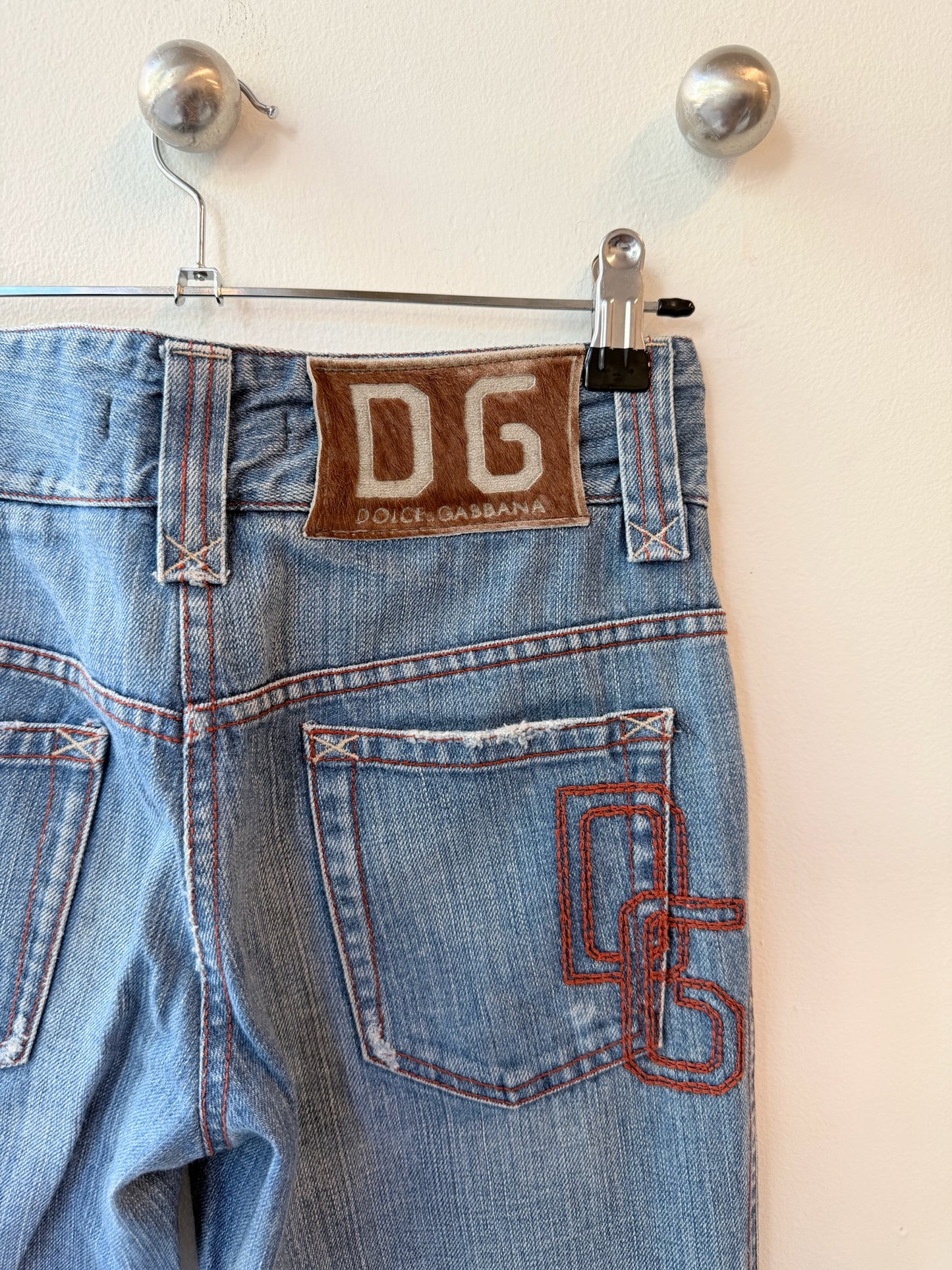 Early 2000s Dolce & Gabbana DG Low-Rise Flared Jeans