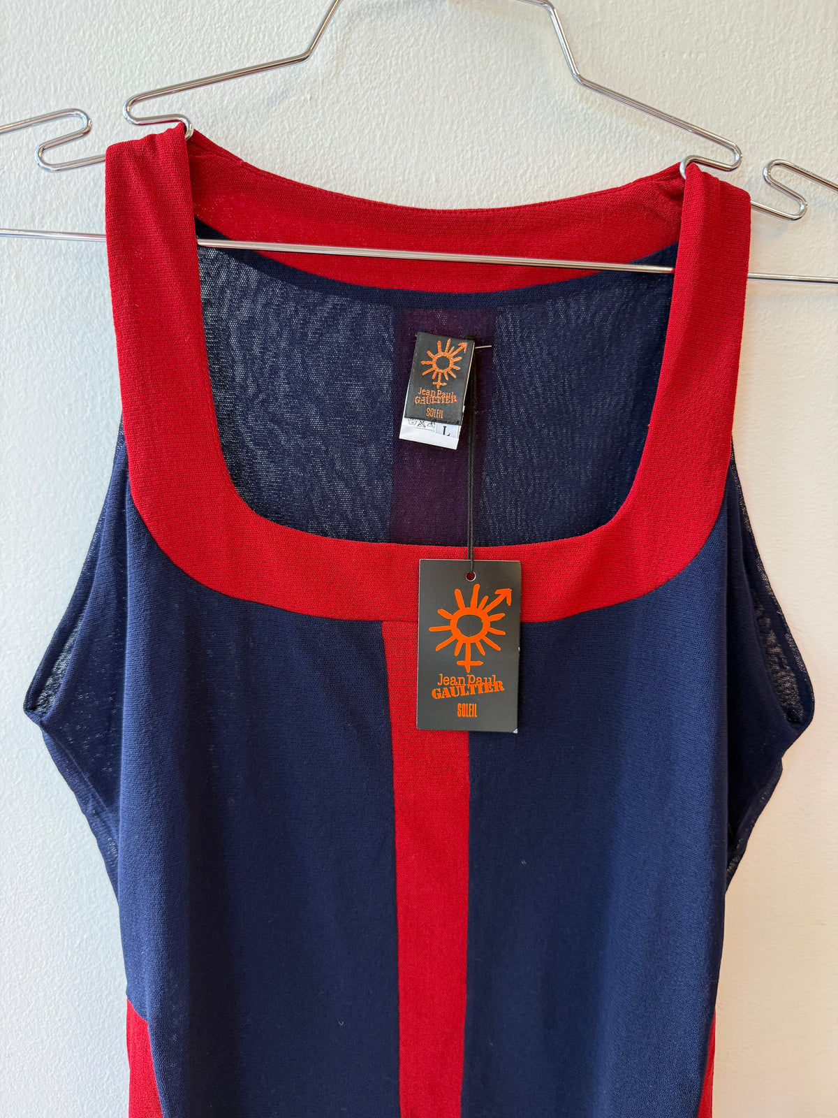 Jean Paul Gaultier Soleil Sheer Colorblock Tank Top 2000s
