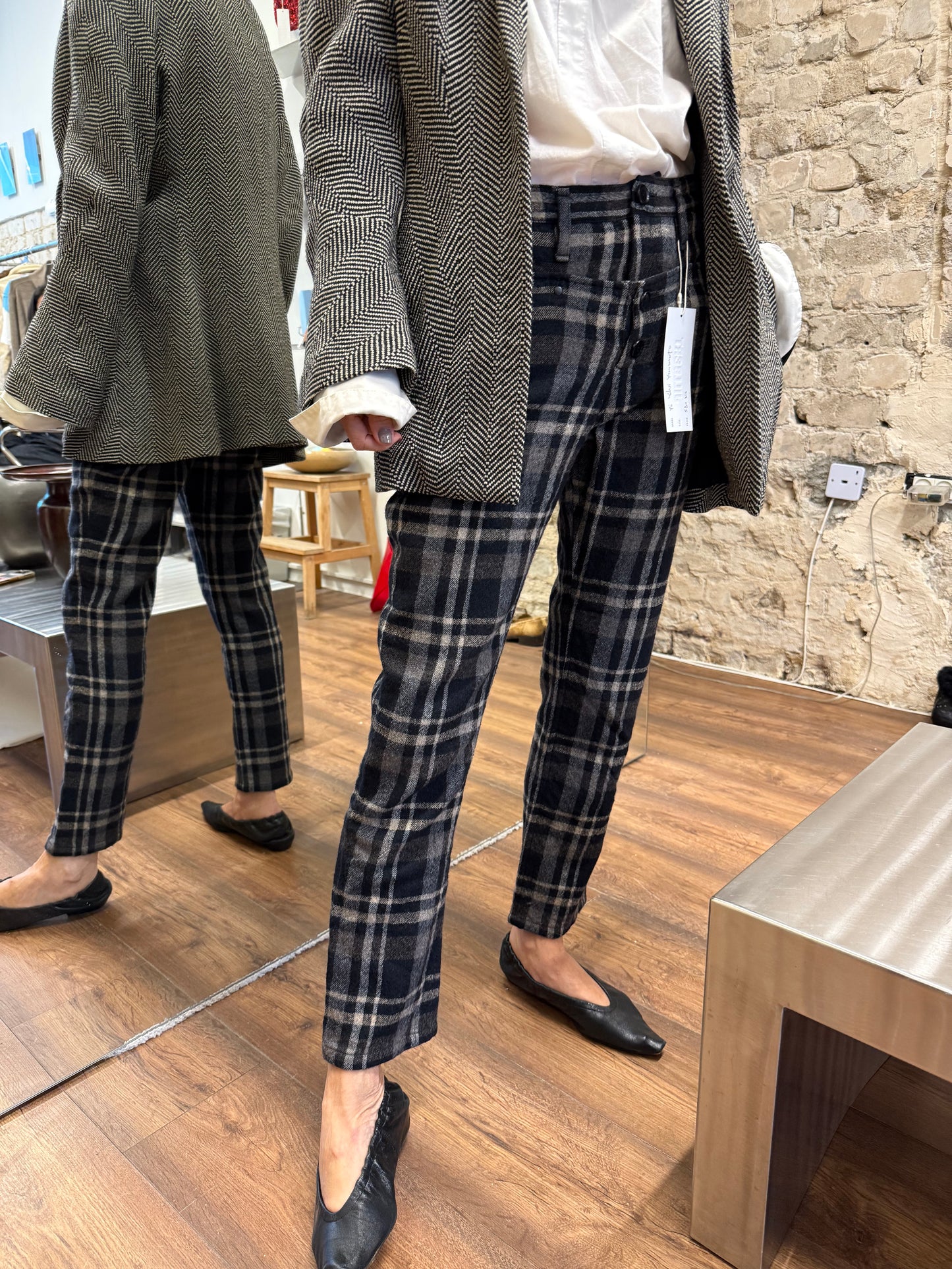 Y’s Yohji Yamamoto – Double-Closure Checked Wool Pants