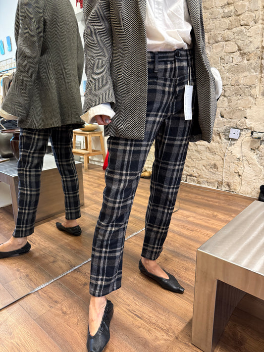 Y’s Yohji Yamamoto – Double-Closure Checked Wool Pants