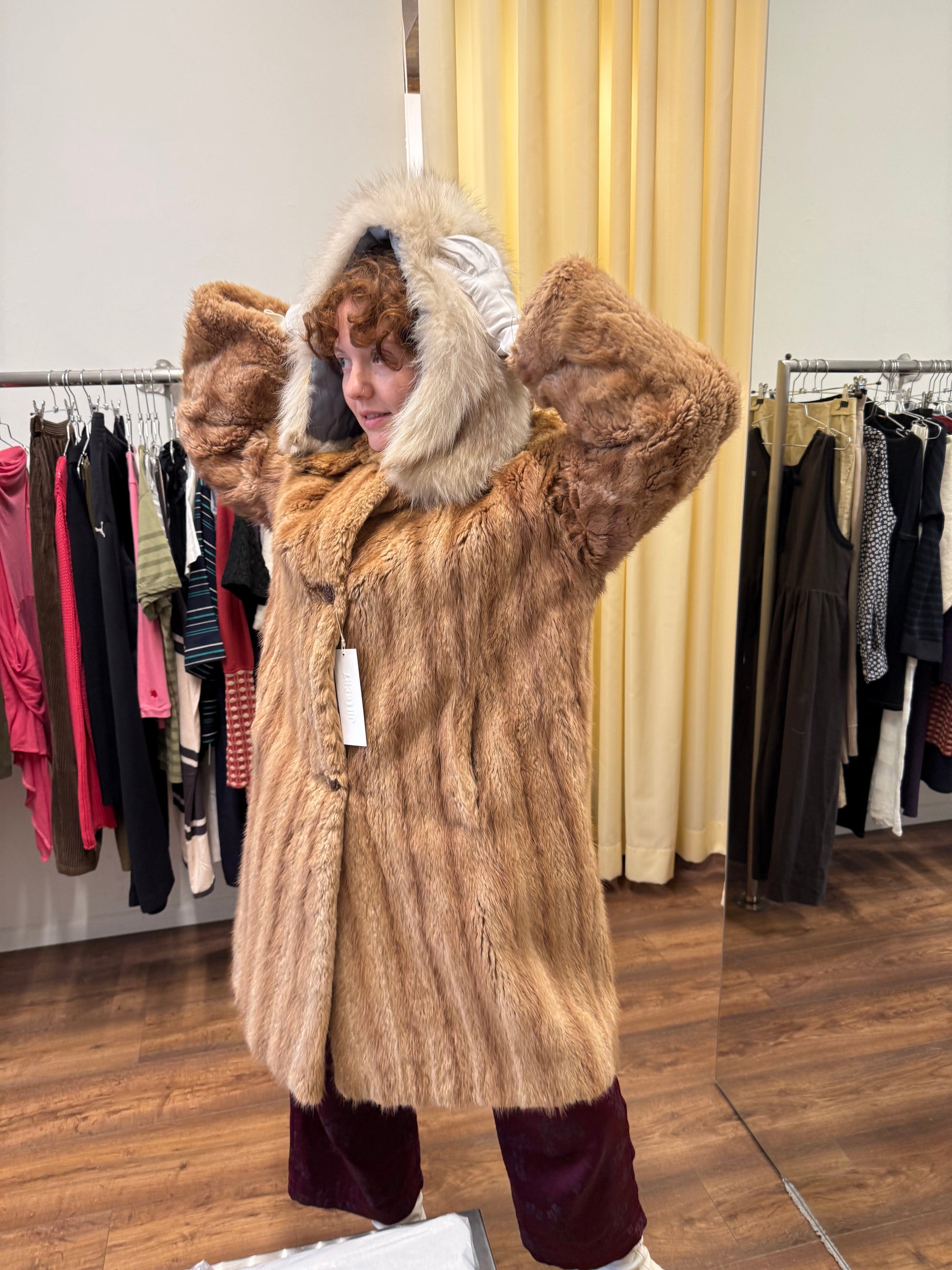 Vintage Real Fur Coat 1970s–1980s - Image 2