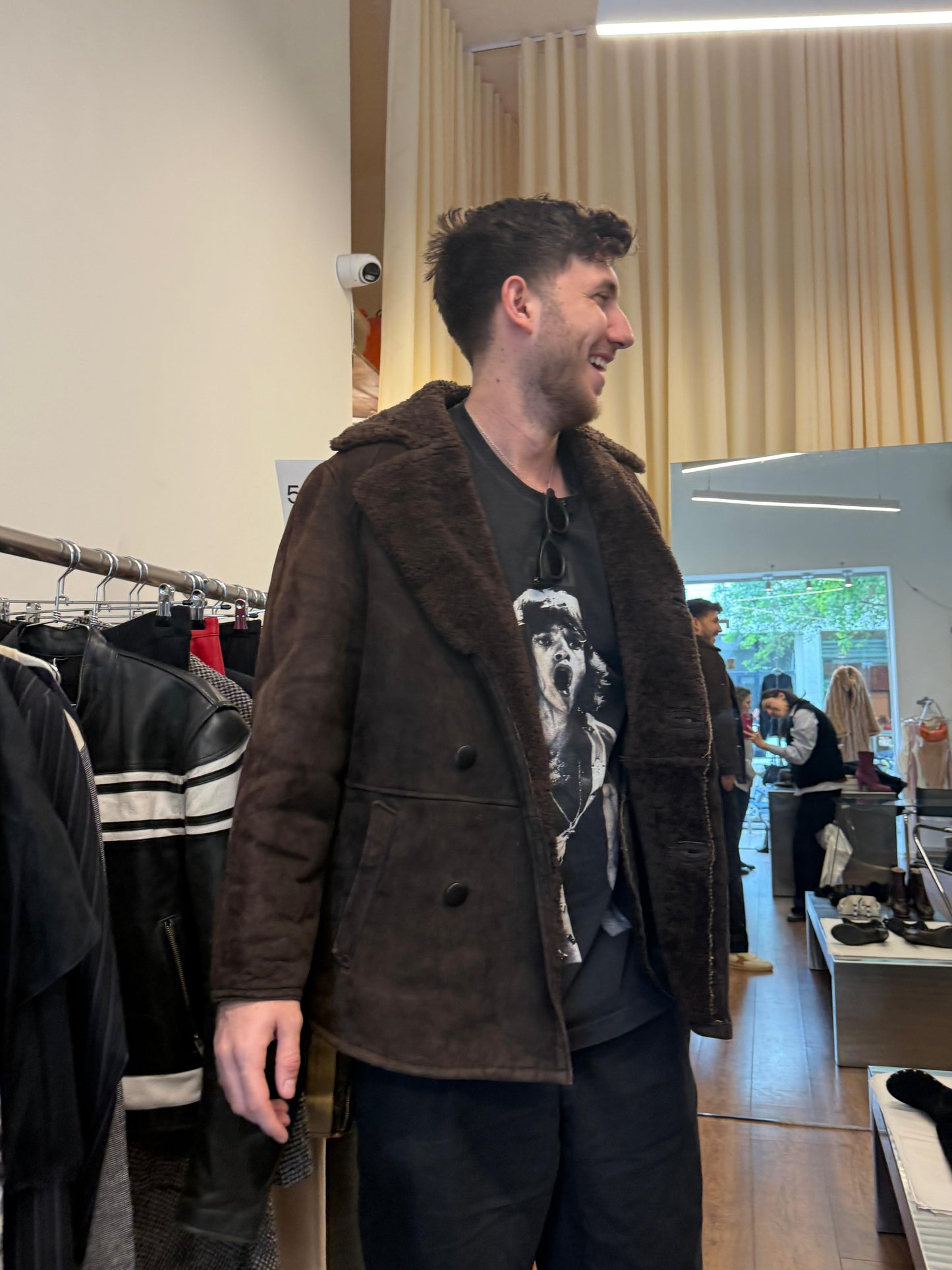 Mens Heavy Wool & Sheepskin Coat