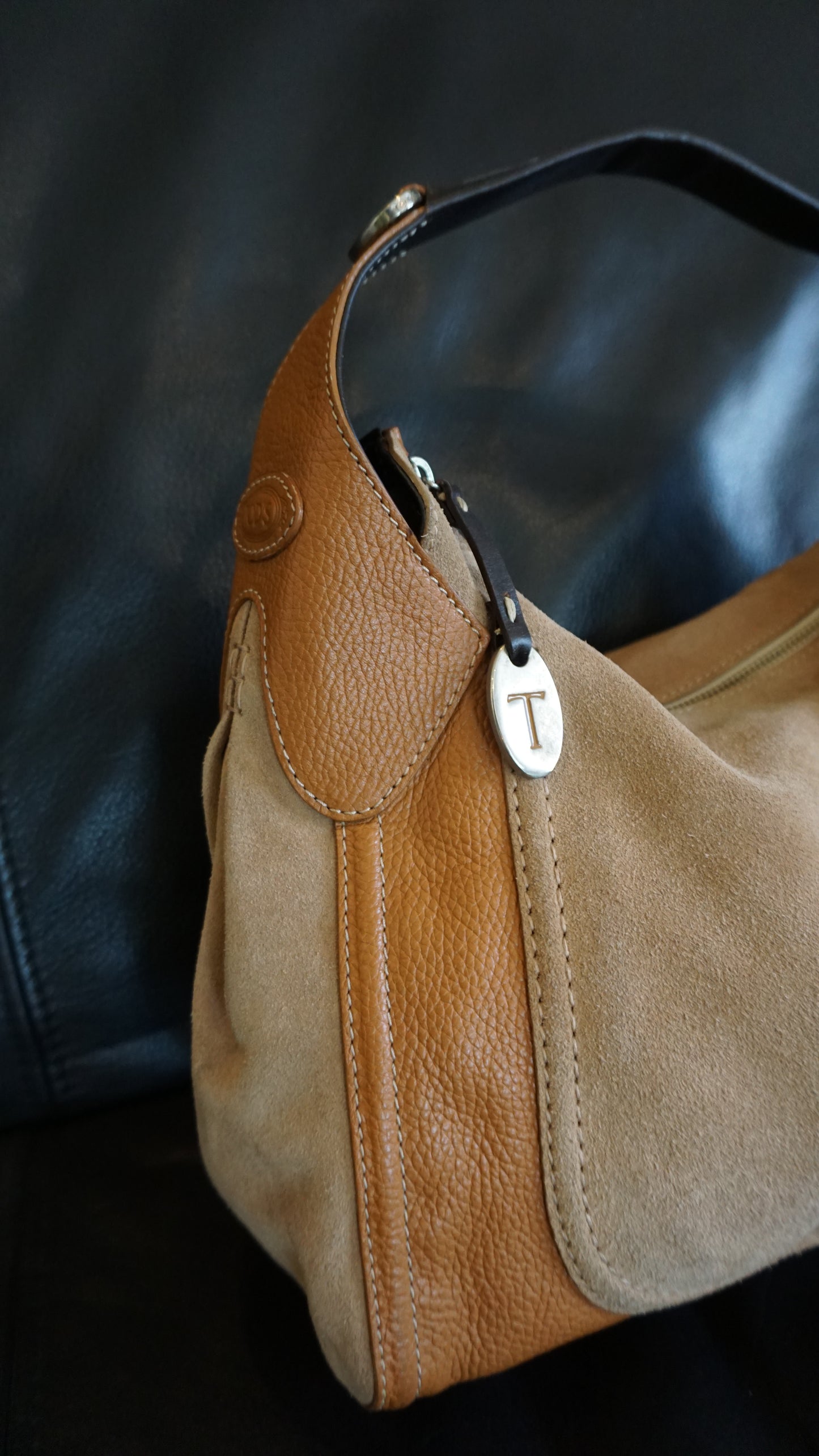 TOD’s suede & leather hobo bag