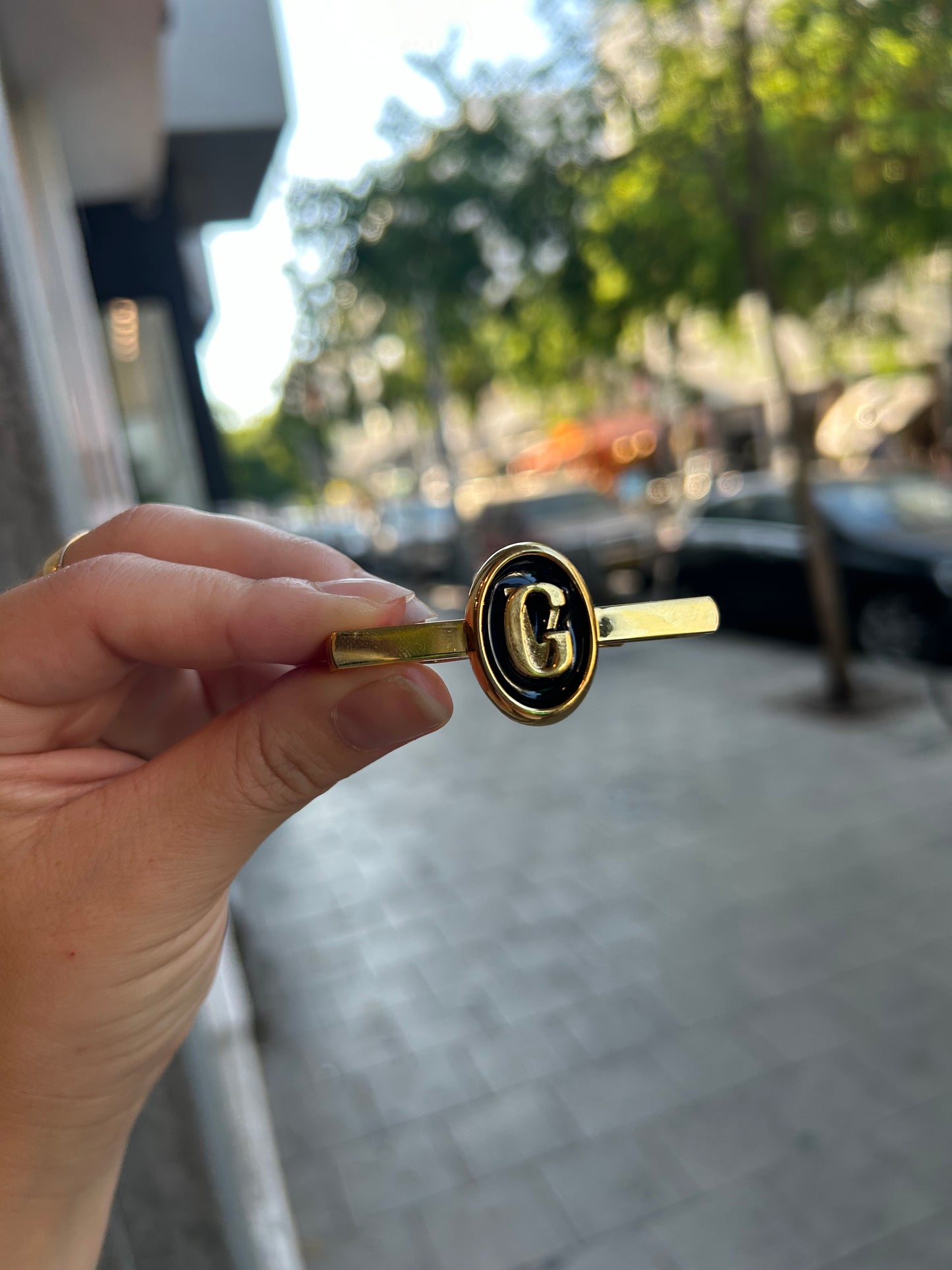 GIANNI VERSACE GV golden hairpin