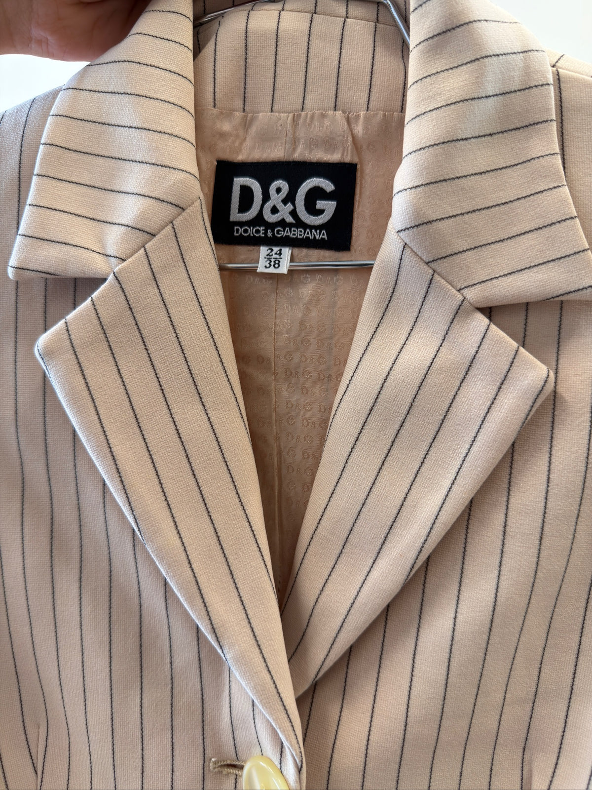 D&G Dolce & Gabbana Pinstripe Jacket and Trousers Suit
