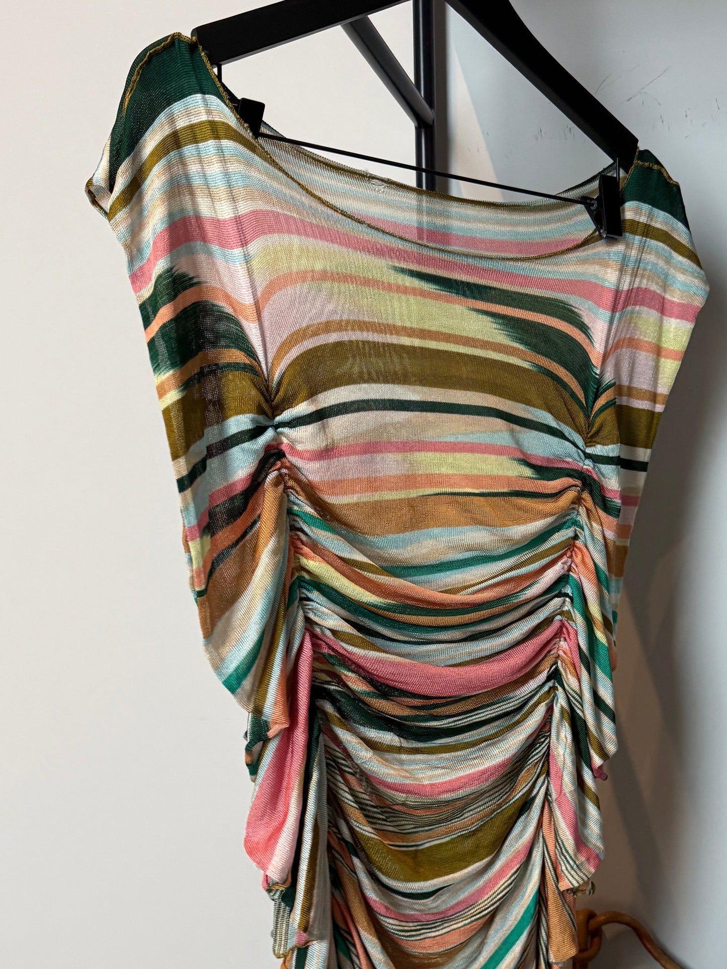 Early 2000s Missoni Ruched Striped Knit Dress