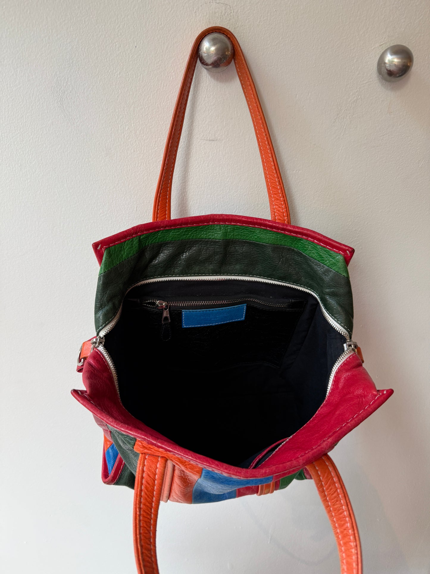 Balenciaga Circa 2017 Bazar Shopper S Multicolor Leather Bag