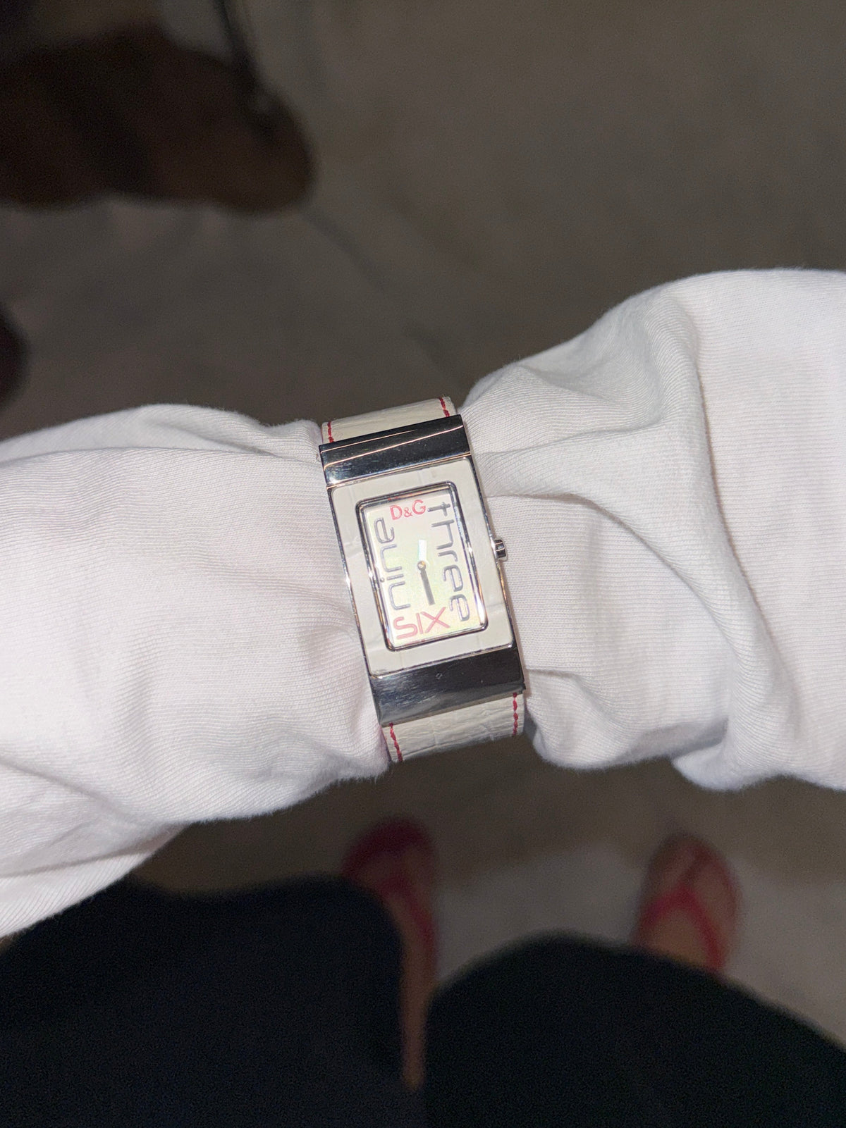 D&G Dolce & Gabbana Time Graphic Leather Watch