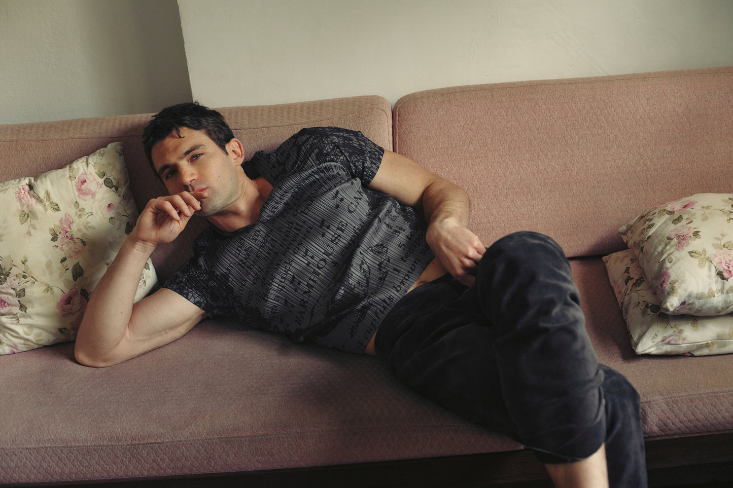 Pleats Please Issey Miyake Graphic Pleated Top 2000s