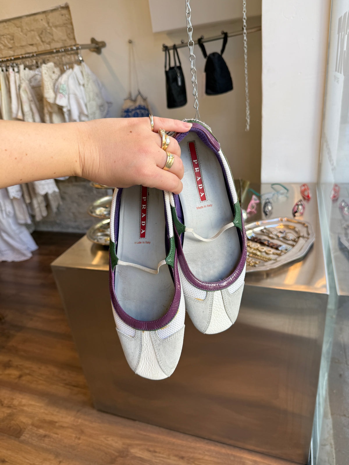 Prada Sport Mary Jane Ballet Flats