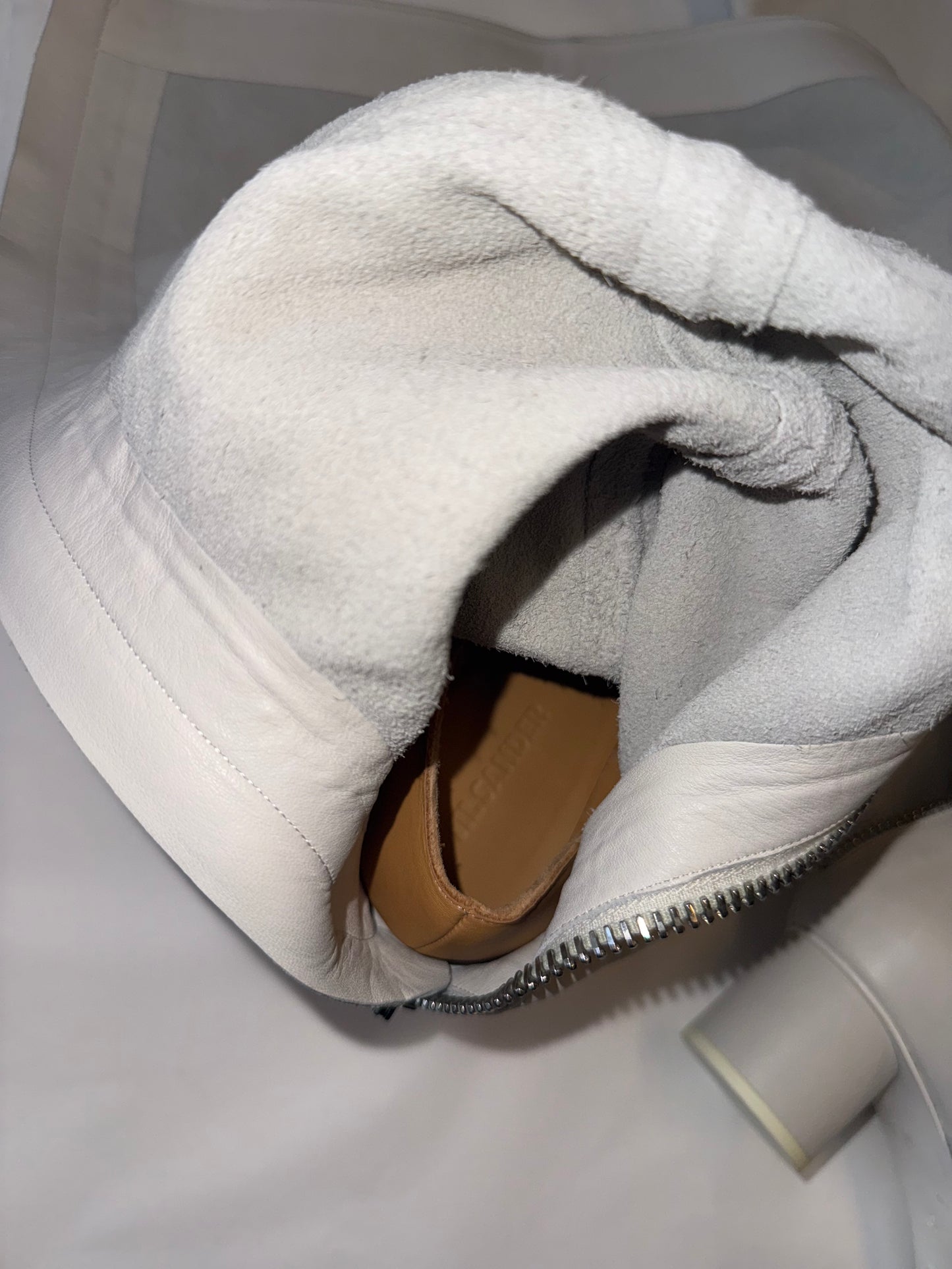 Jil Sander - tall slouch leather boots 37.5