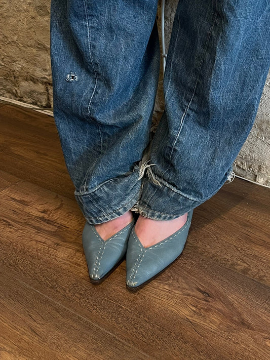 Hermès Pointed Leather Ballet Flats 36 EU