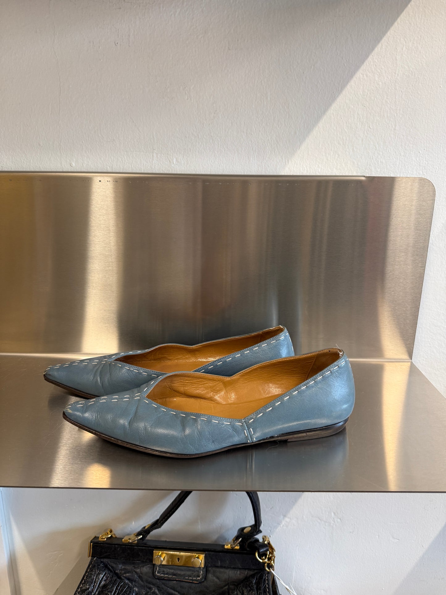 Hermès Pointed Leather Ballet Flats 36 EU