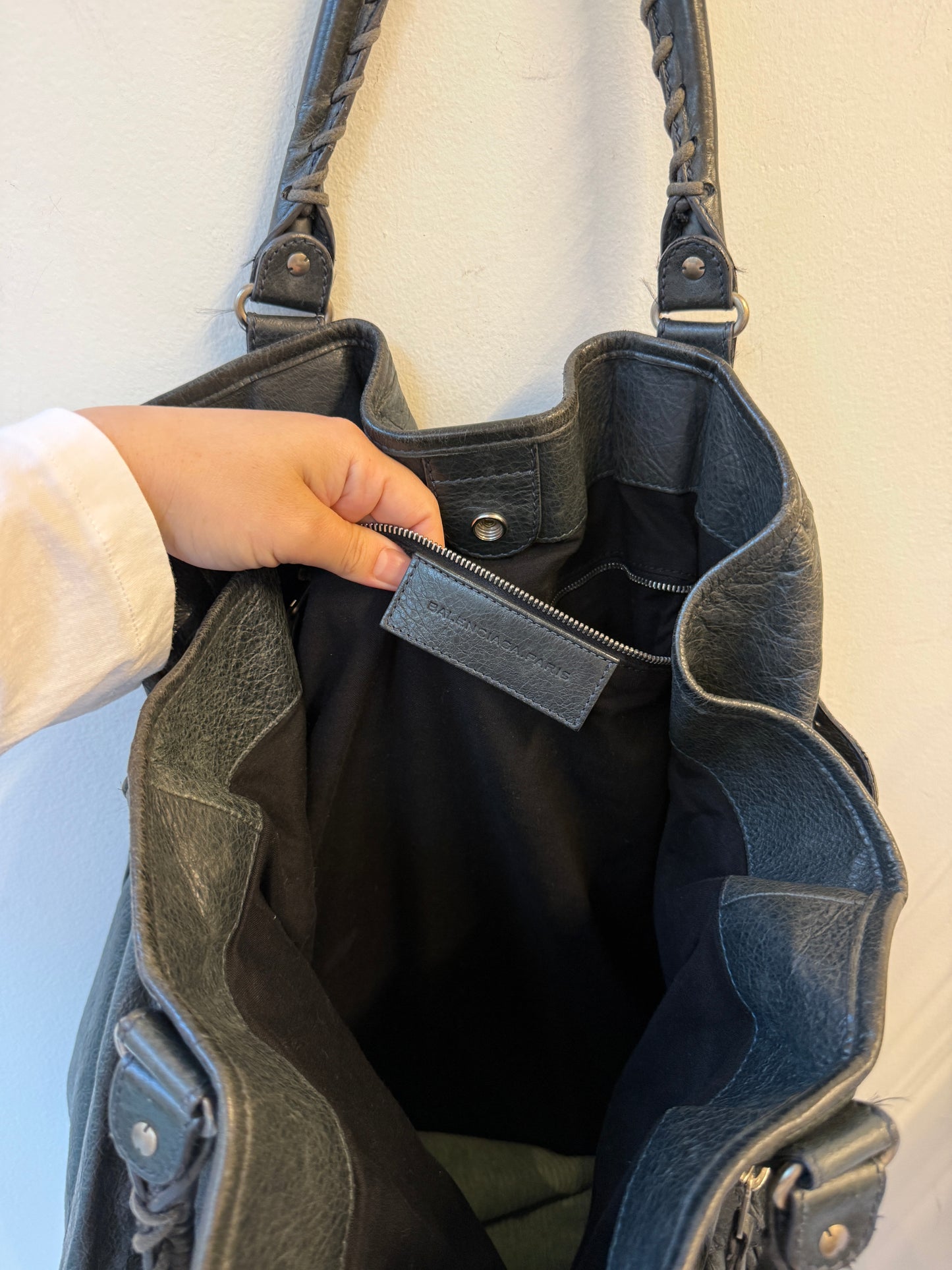 Balenciaga Motocross Cargo Tote Charcoal Grey