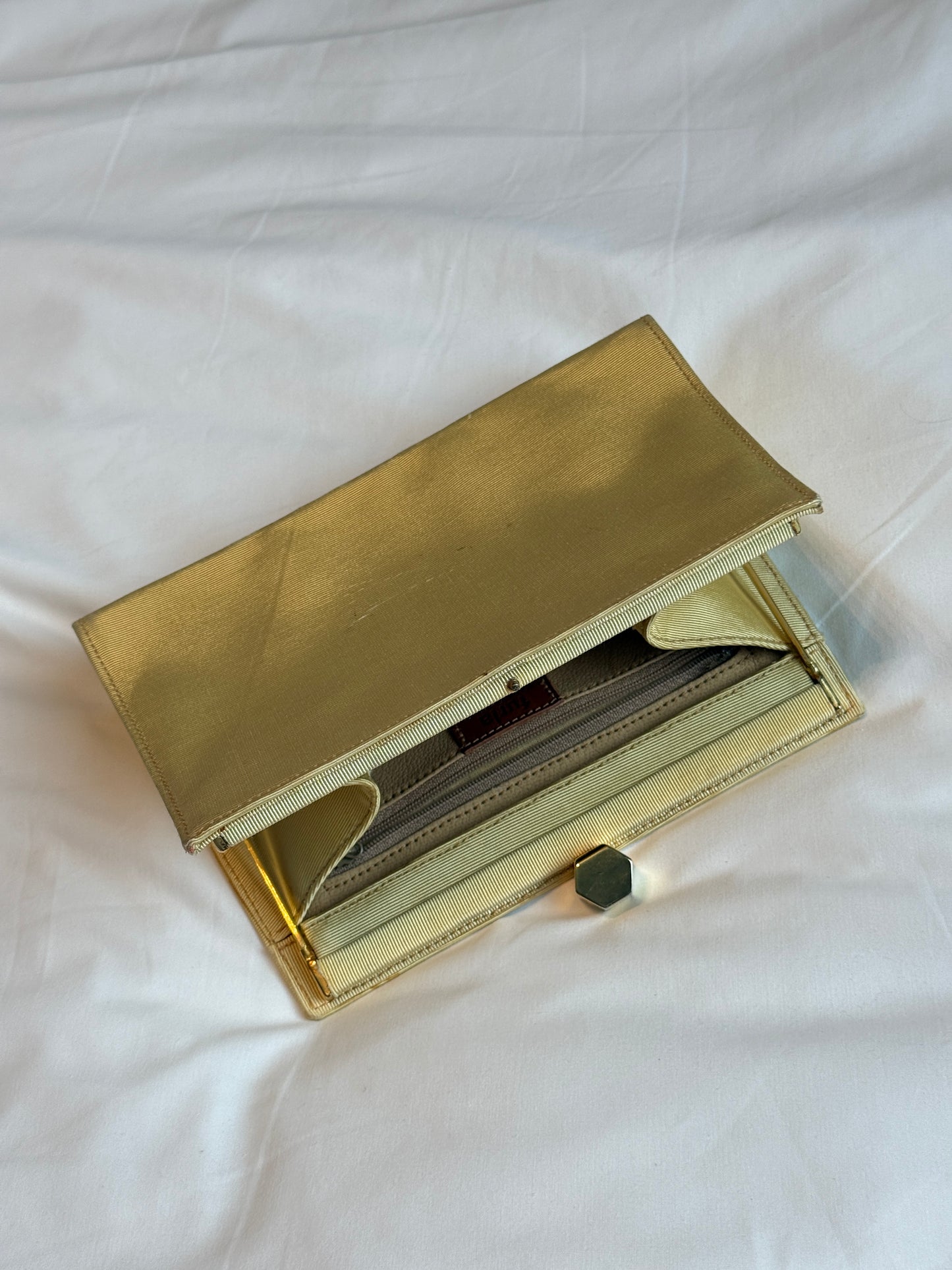 Vintage Furla Gold Clutch Bag