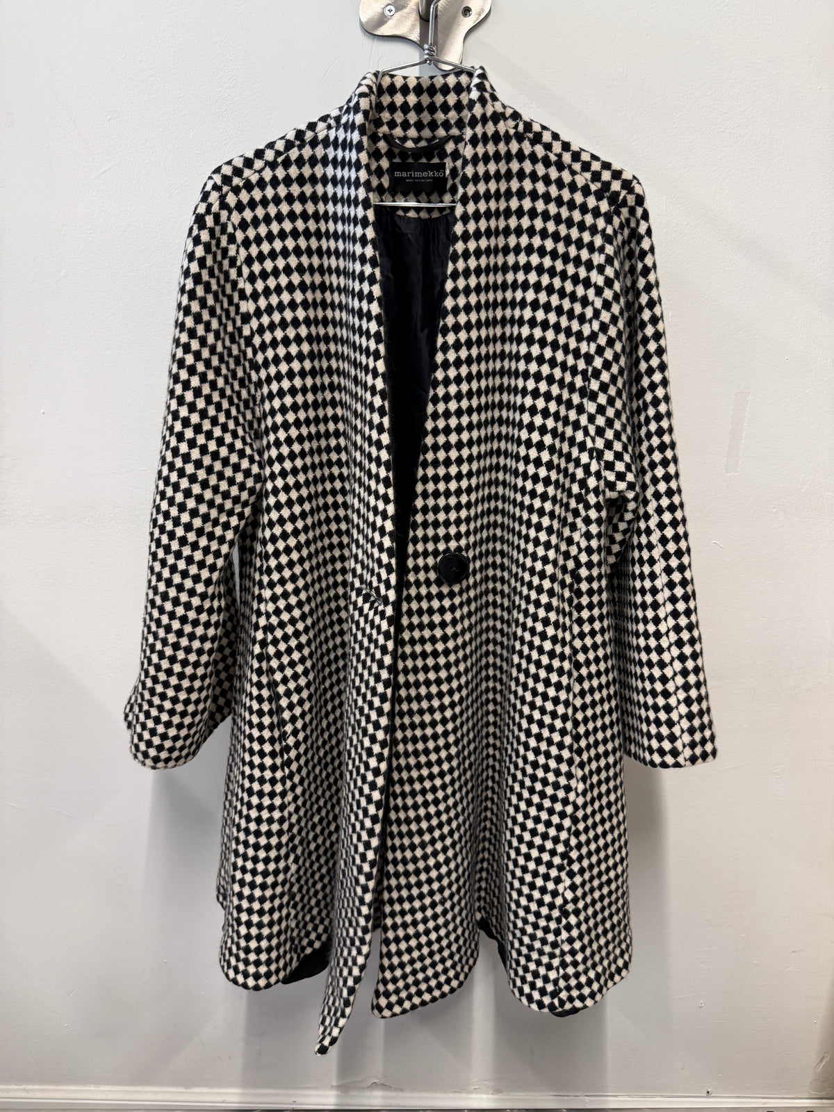 Marimekko Black & White A-Line Coat