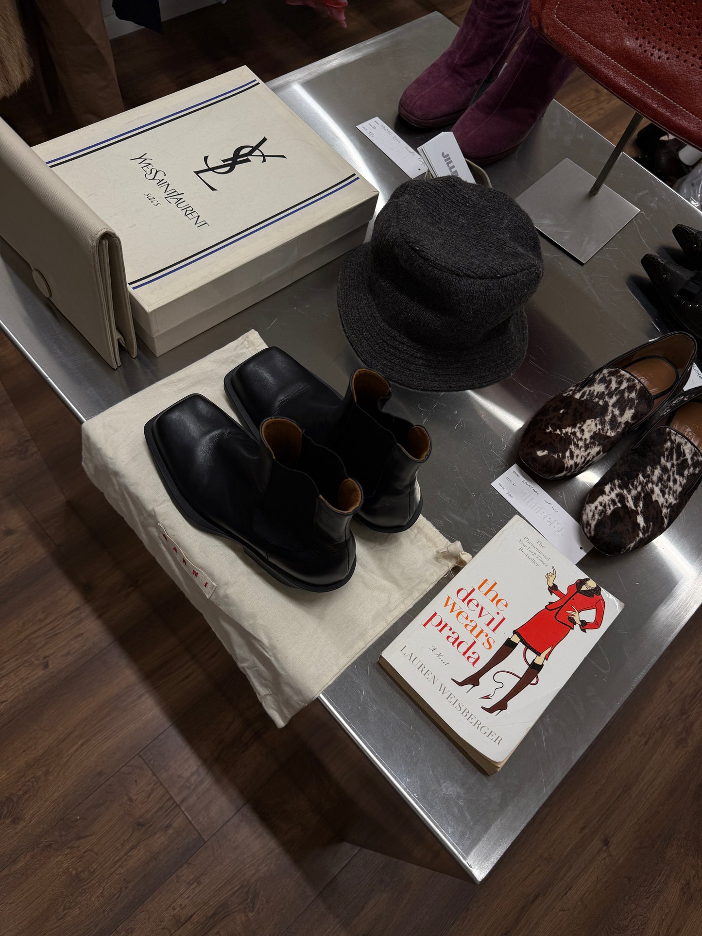 Marni Black Square-Toe Chelsea Boots