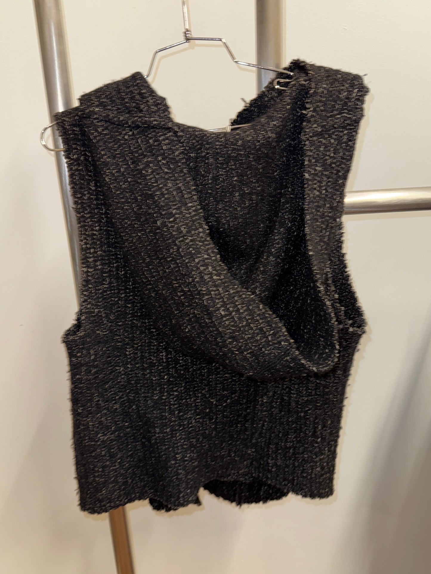 Helmut Lang textured bouclé zip-front vest