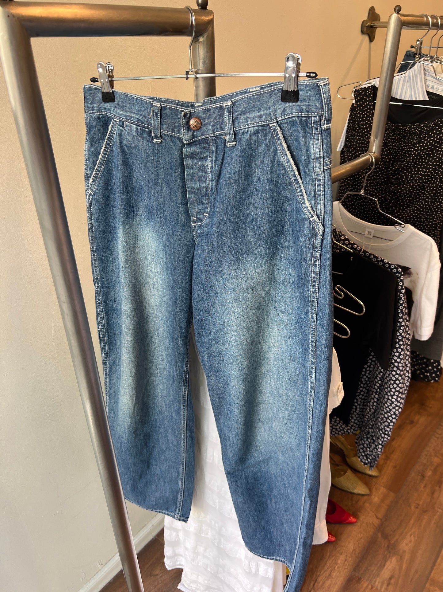 Beamsboy Buckle Back Painter Jeans