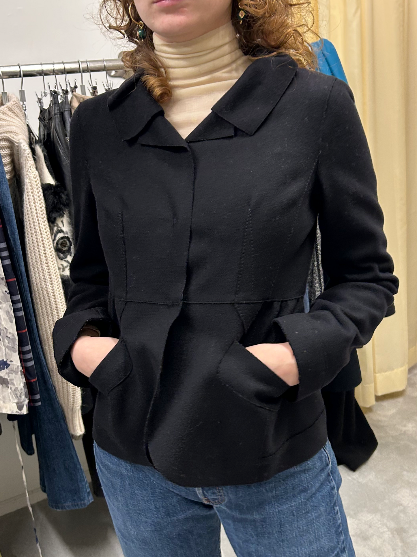 MIU MIU fitted wool jacket