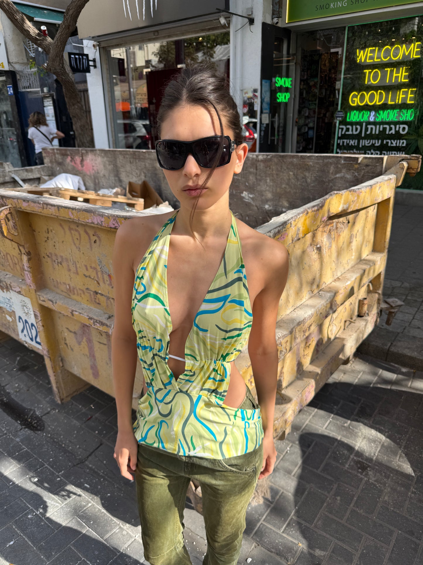 Y2K Psychedelic Halter Top