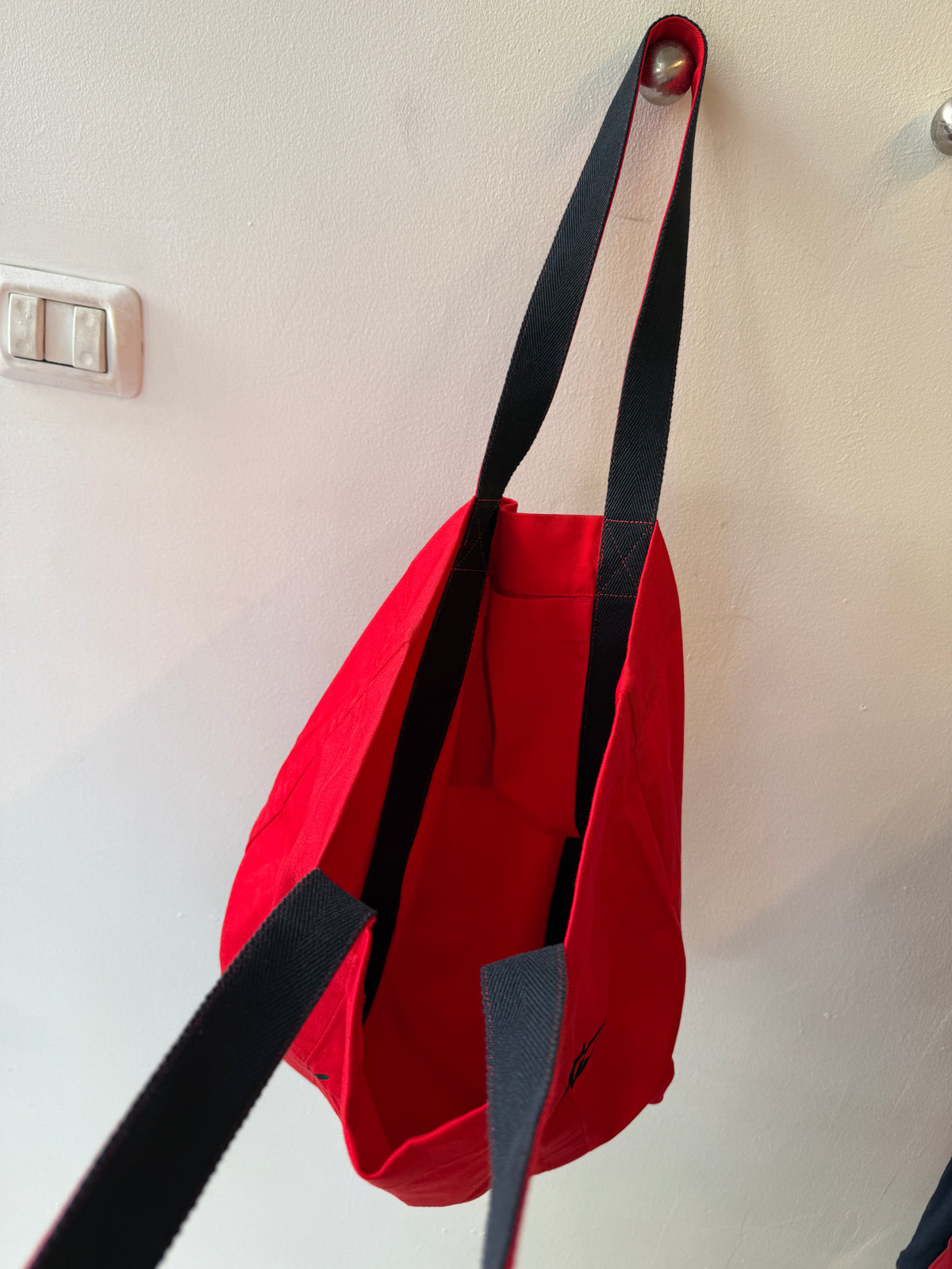 Yohji Yamamoto Red Signature Tote Bag, Made in Japan
