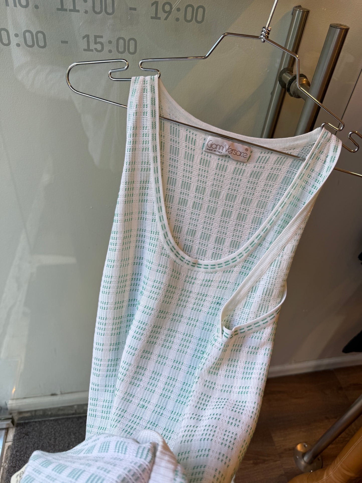 1990s Gianni Versace textured knit tank / dress