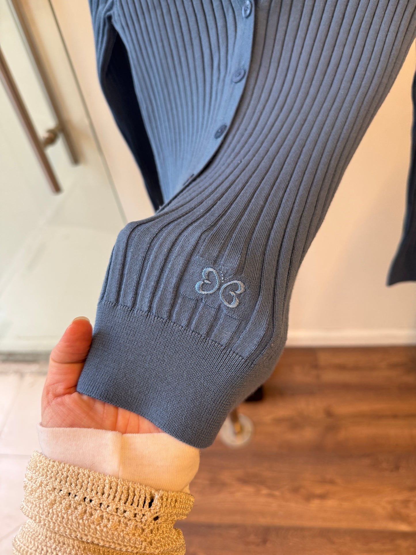 Japanese Vintage Hanae Mori Ribbed Cardigan