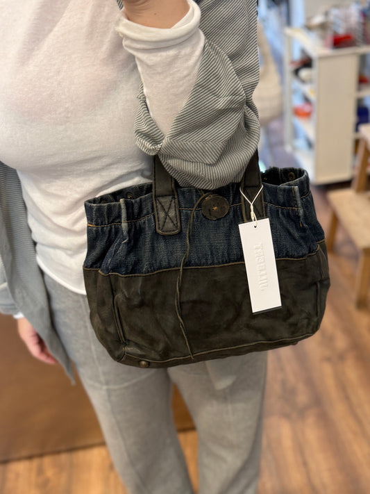 tricot COMME des GARÇONS Denim & Leather Tote