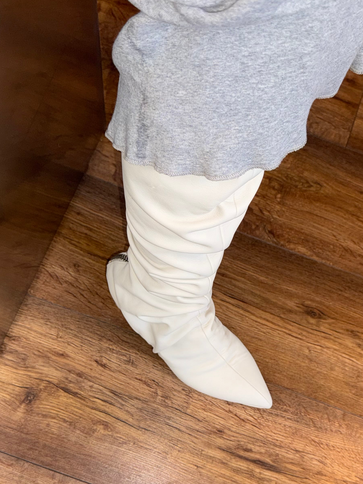 Jil Sander - tall slouch leather boots 37.5