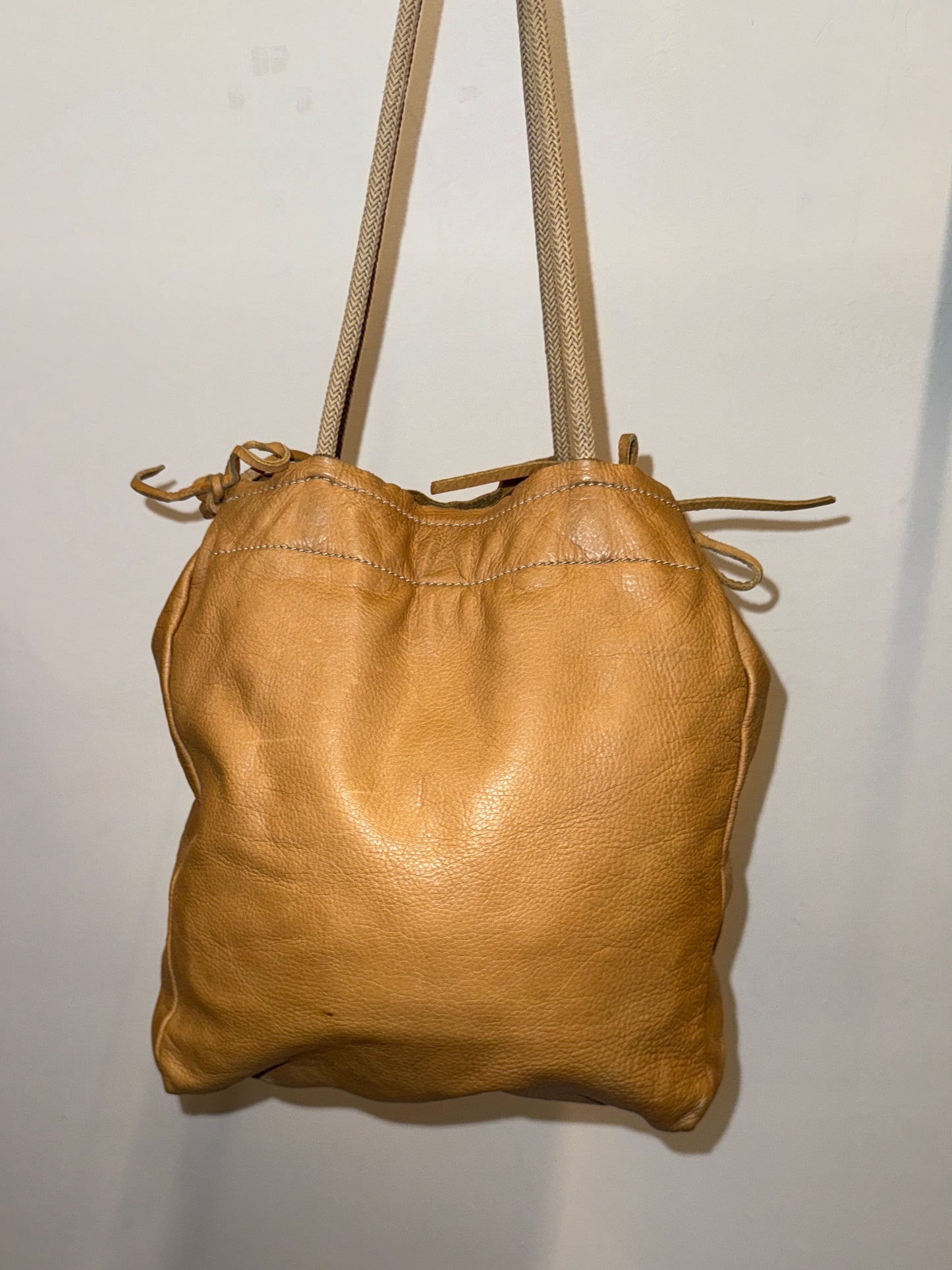Miu Miu leather drawstring shoulder bag 2000's