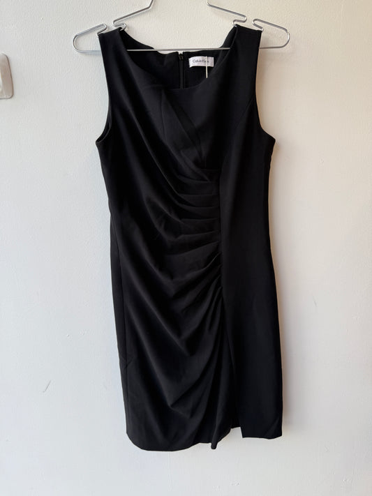 Calvin Klein Draped Black Dress