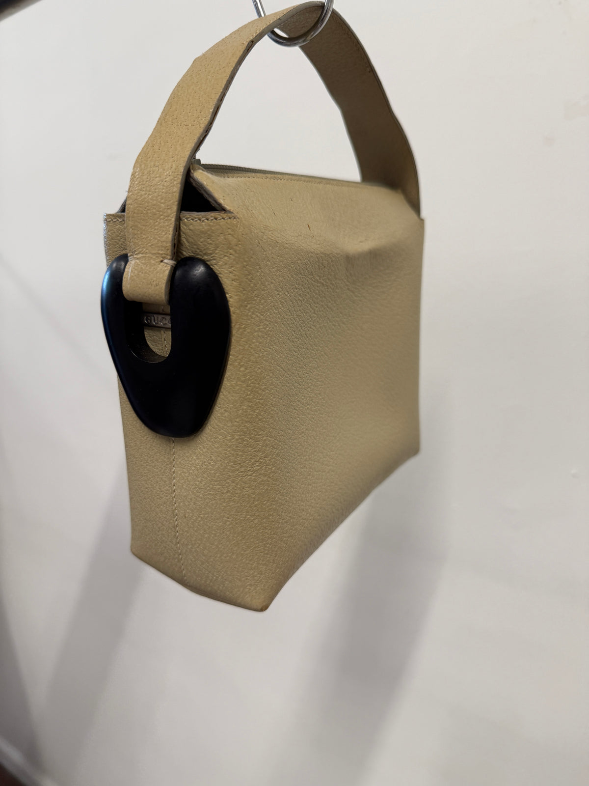 Gucci Leather Ring Handle Pouch Bag