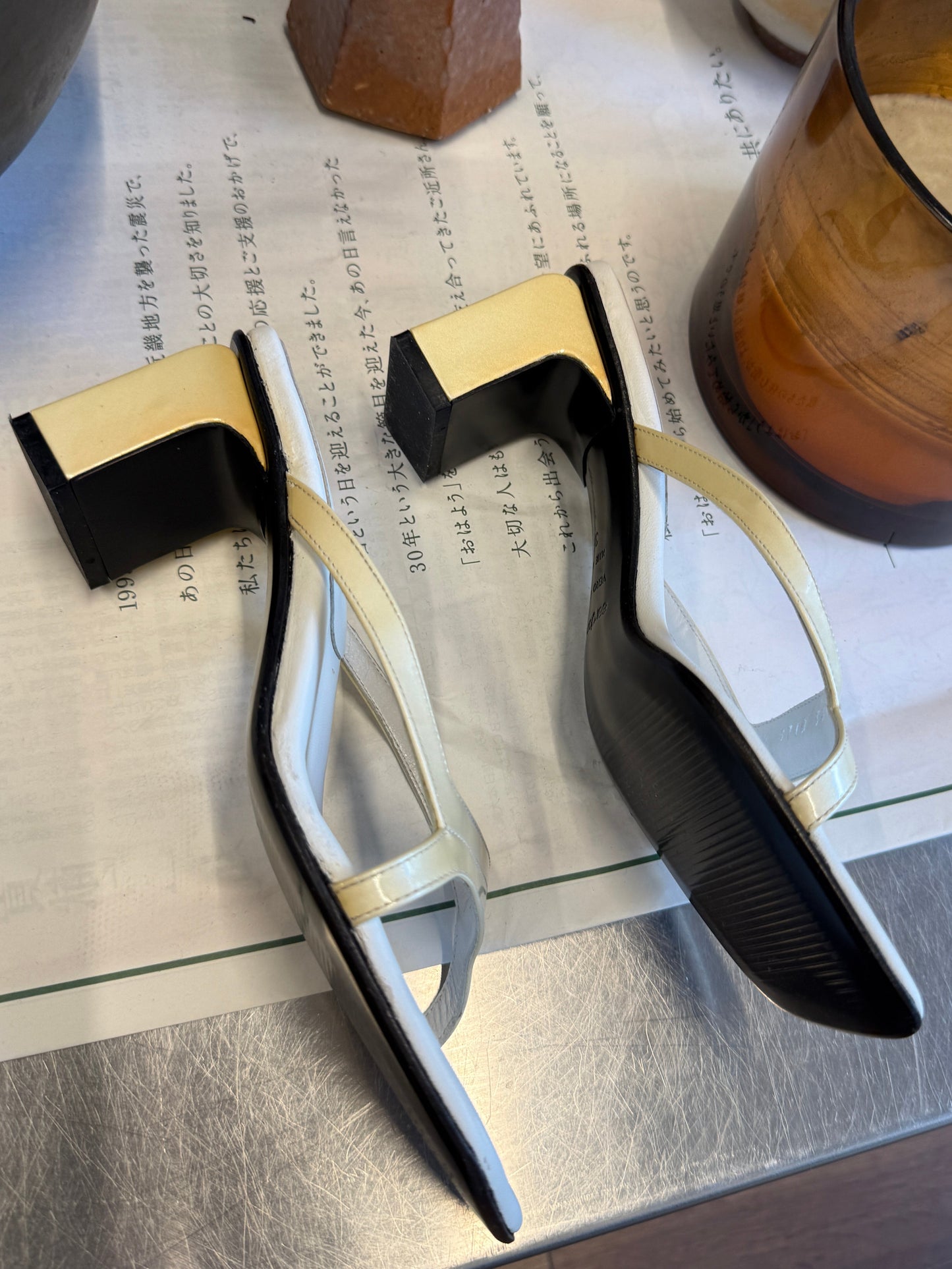 Sergio Rossi Leather T-Strap Mules