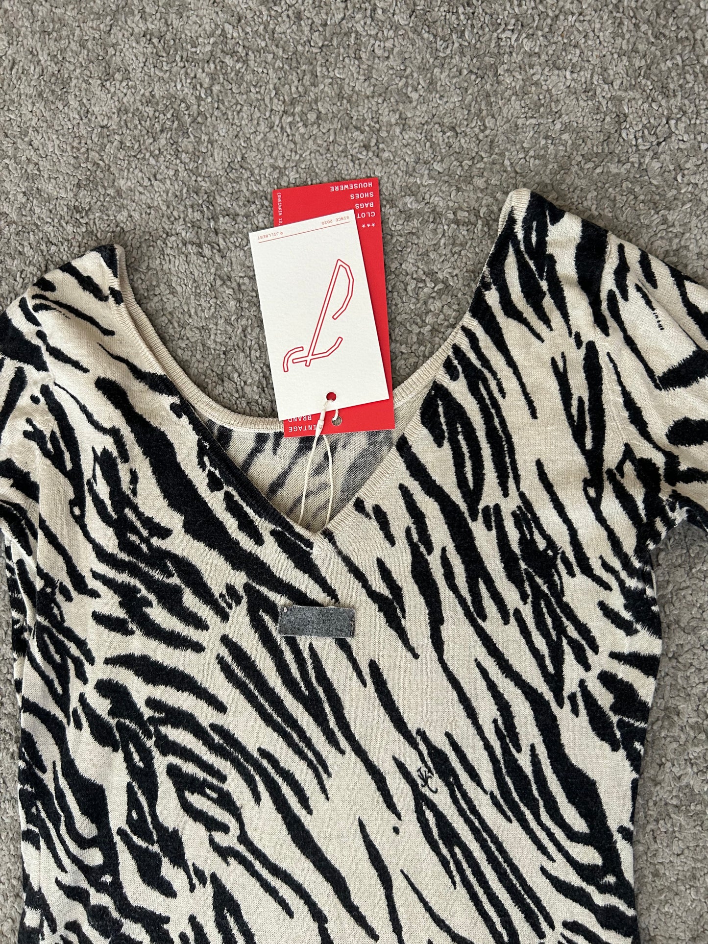 VERSACE Jeans Couture zebra print blouse