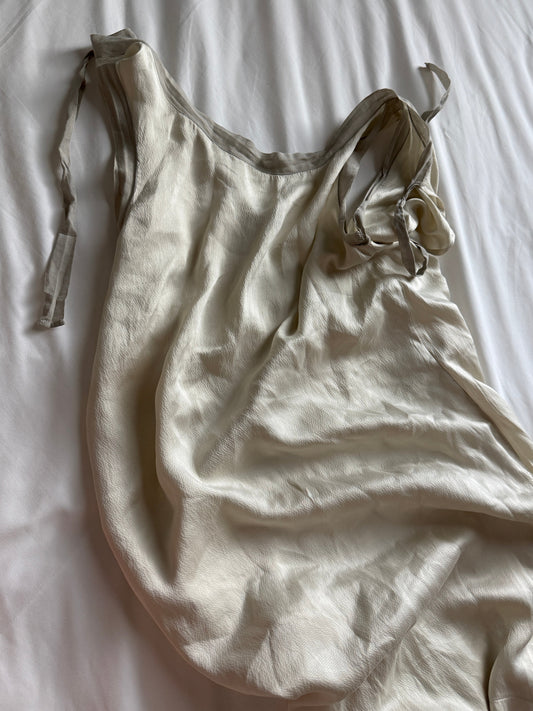 Vintage Silk Open Back Dress