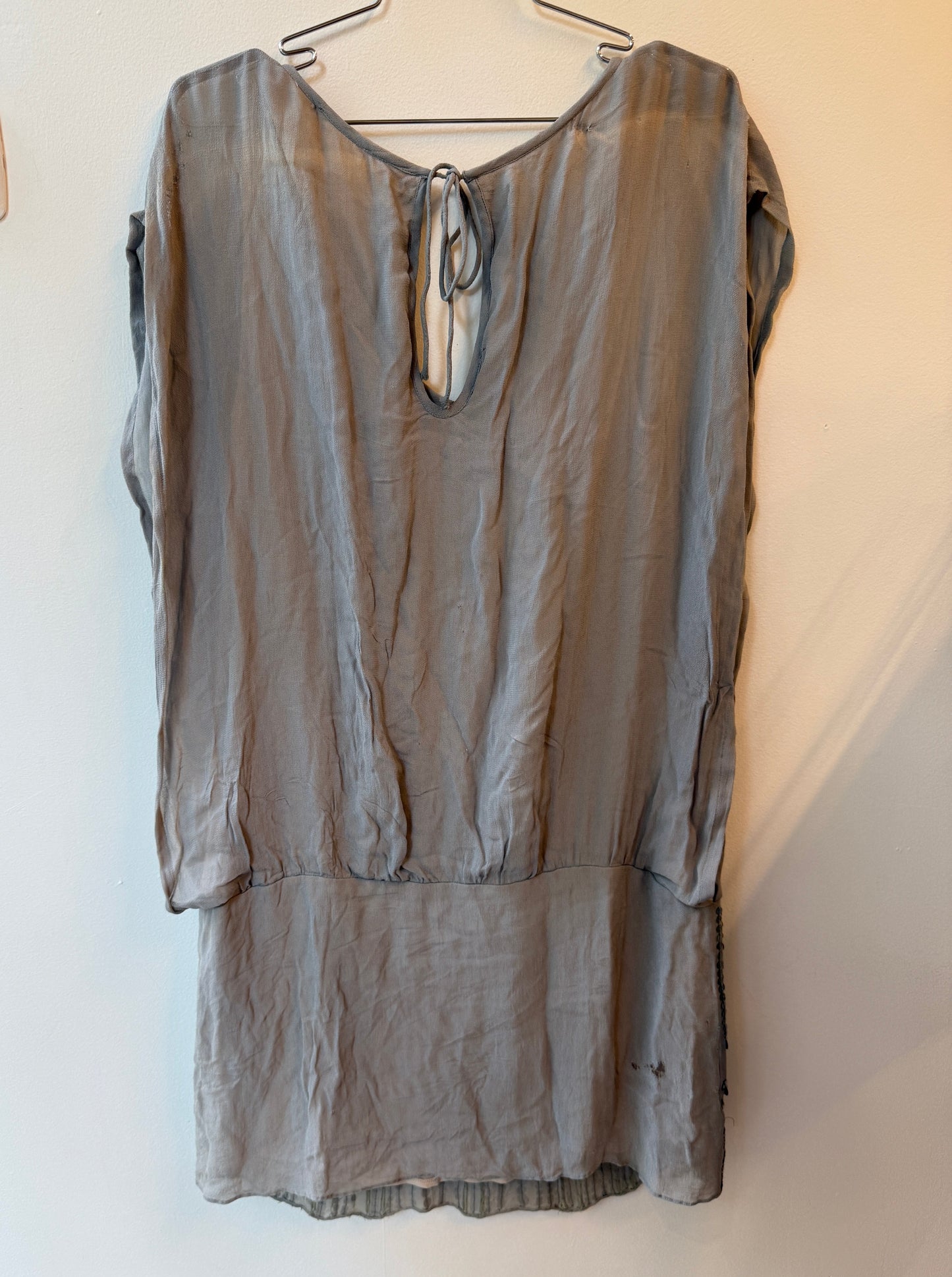 Vintage Grey Sequin Mini Dress