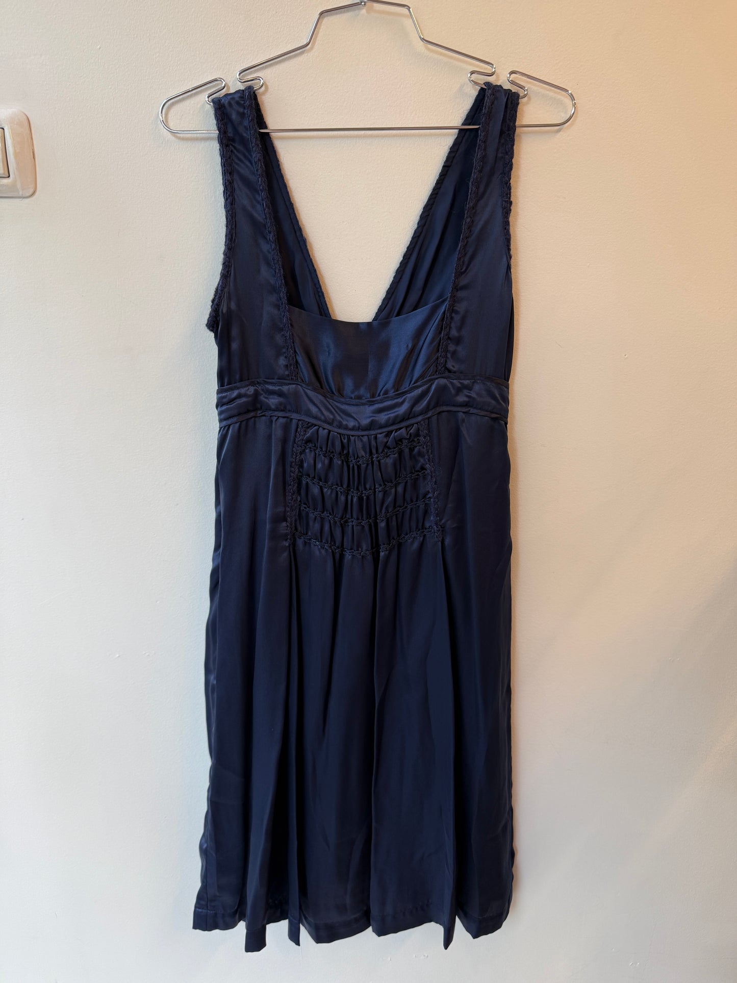 Sportmax Code Max Mara 100% Silk Navy Dress
