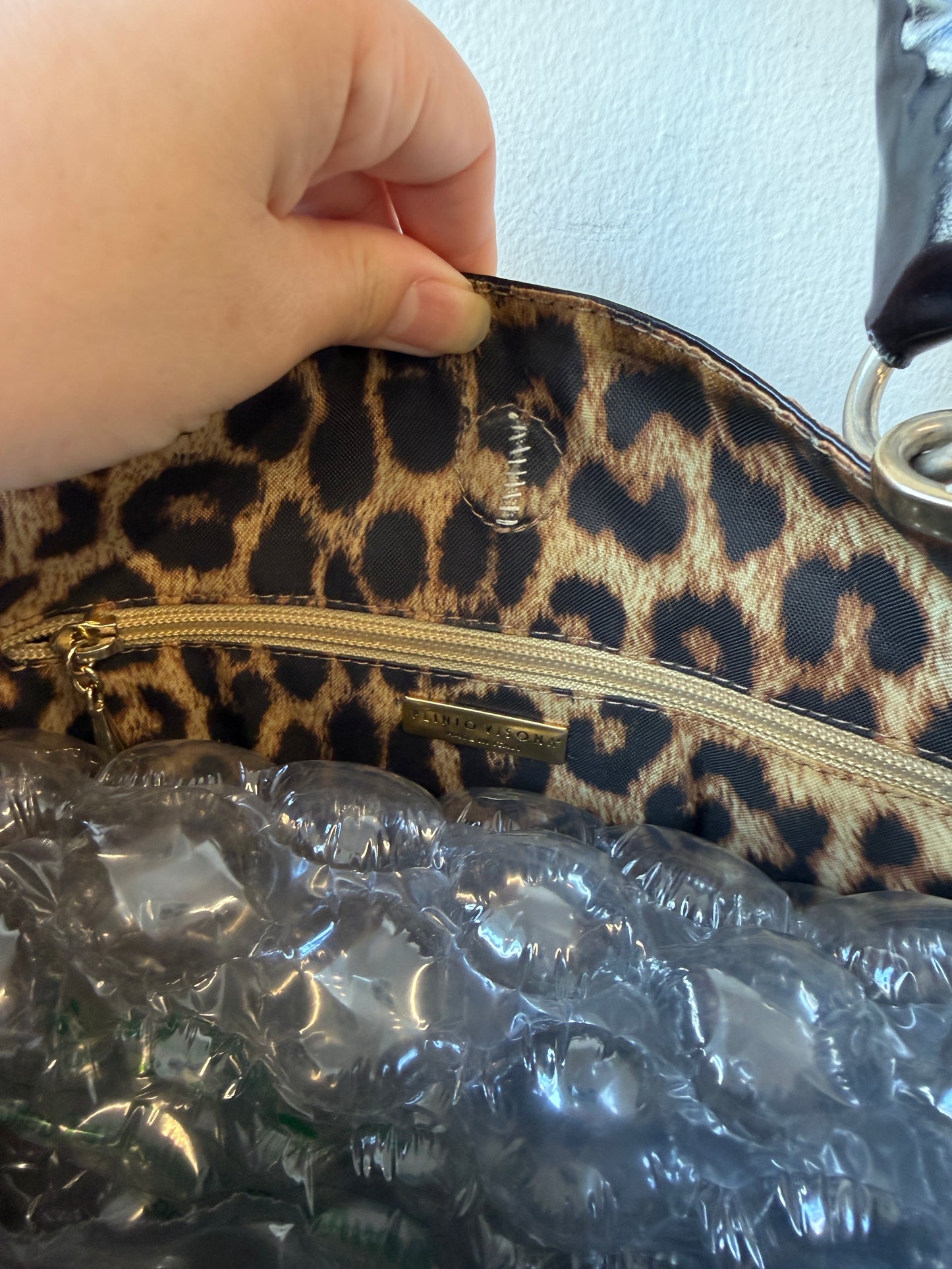 Plinio Visona Patent Leather Shoulder Bag