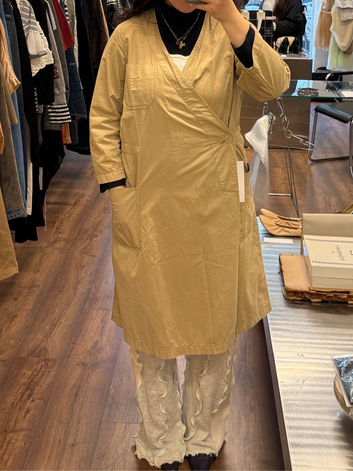 Zucca Wrap Cotton Coat / robe