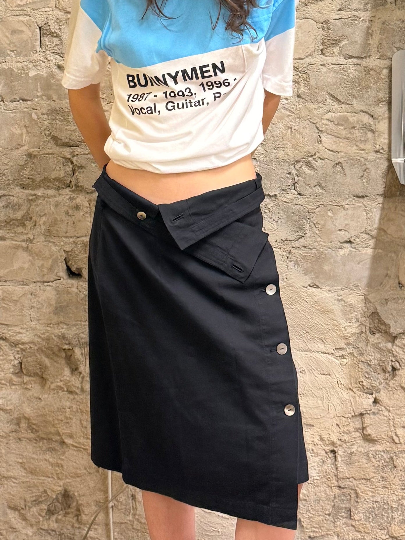 Comme des Garçons — wrap button skirt