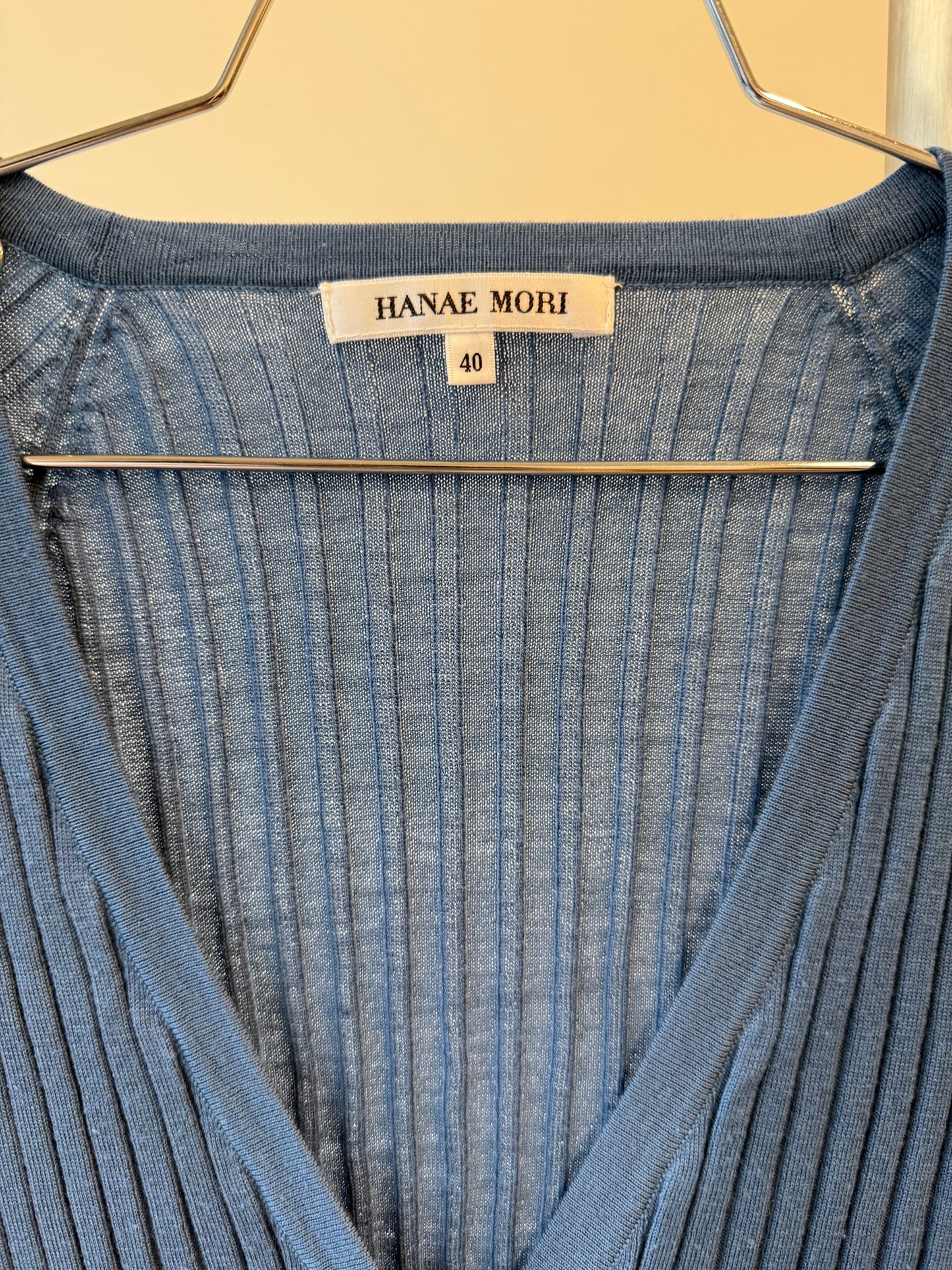 Japanese Vintage Hanae Mori Ribbed Cardigan